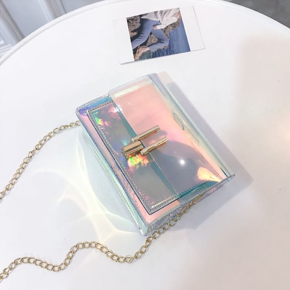 Clear Hologram Mini Crossbody Shoulder Purse - Picture 3 of 10